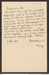 k.k. naturhistorisches Hofmuseum, Intendanzakten 1885-1896 (Hauer), Aktenzahl Z.235/1888, Seite 4